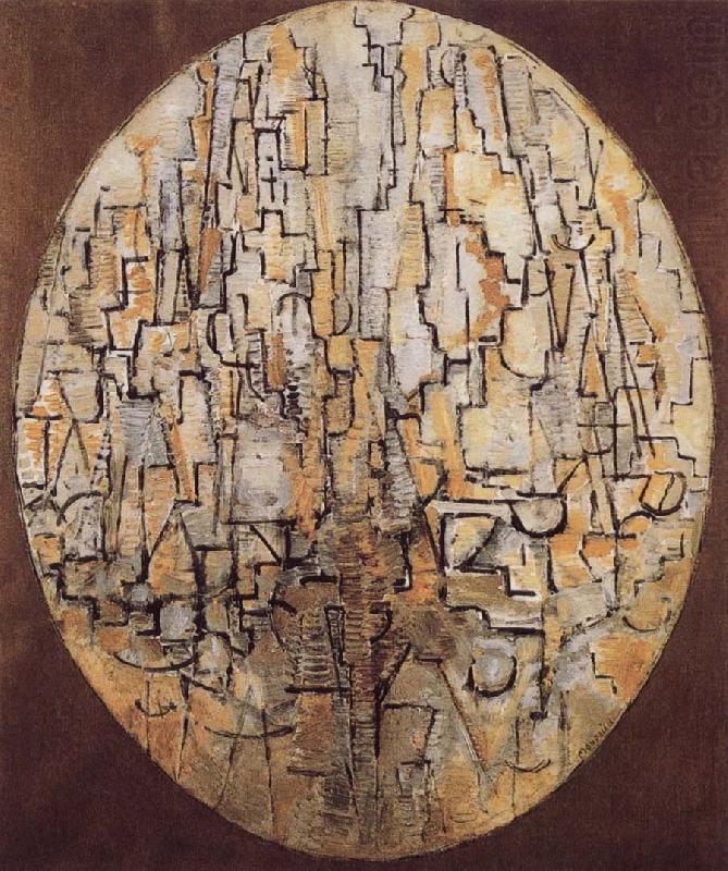 Conformation of oblong with tree, Piet Mondrian